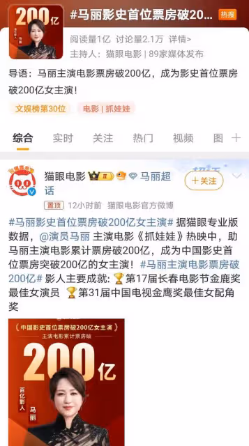 馬麗成首位200億票房女演員,喜劇女王榮耀背後,爭議與期待並存