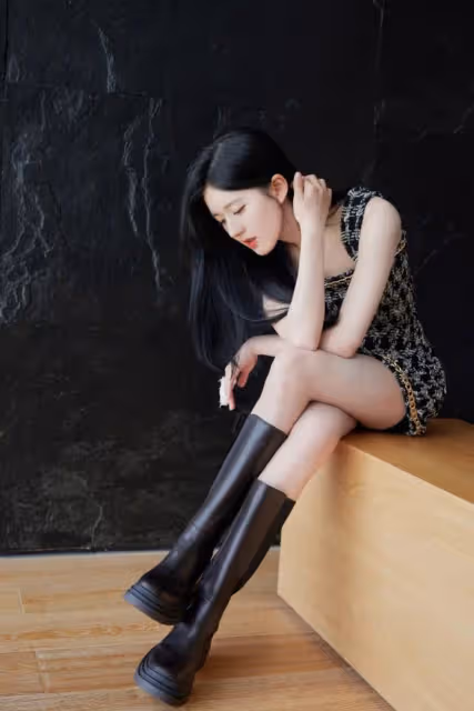 趙露思嫌裙子太短，外套搭腿上才敢出鏡，不耽誤秀腿效果驚艷