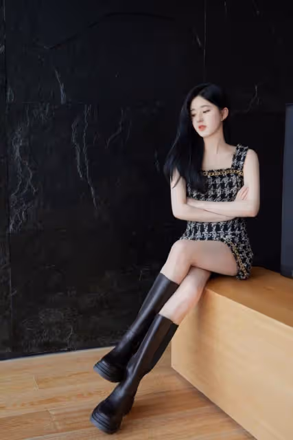 趙露思嫌裙子太短，外套搭腿上才敢出鏡，不耽誤秀腿效果驚艷