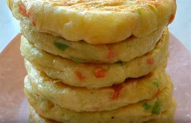 10分鐘快速早餐,半碗麵粉,一根蘿蔔,手不沾面,蓬鬆柔軟又美味
