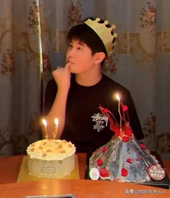 沙溢為大兒子慶生,13歲安吉戴生日帽帥氣出鏡,被弟弟抹一臉奶油
