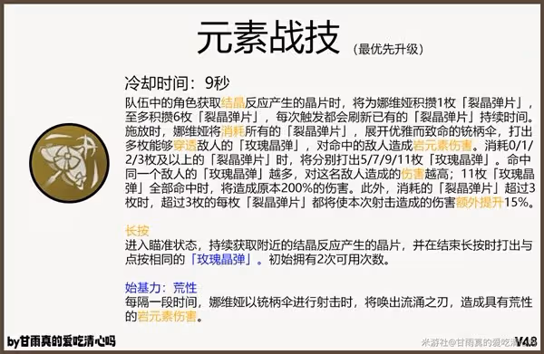 《原神》4.8娜維婭技能解析與出裝配隊推薦