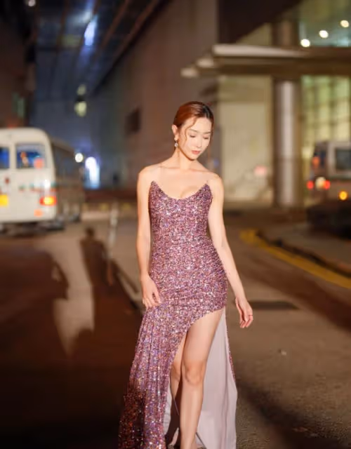 好事近？TVB女星身材驕人，大曬露肩婚紗，一雙修長美腿令人驚嘆
