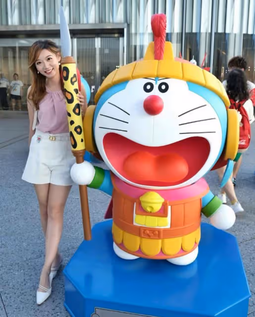 TVB最甜美女主播看《多啦A夢》展!網民大呼可愛:真人版靜香