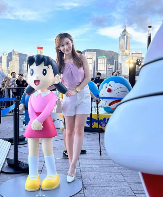 TVB最甜美女主播看《多啦A夢》展!網民大呼可愛:真人版靜香