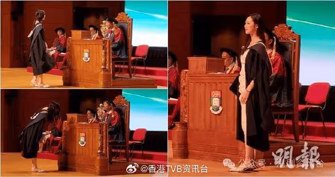 馮盈盈參加港大畢業禮!岑麗香揸車享受家庭樂