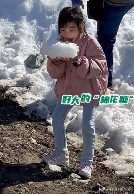 熊黛林一家雪山度假,雙胞胎女兒玩雪好興奮,郭可頌穿T恤很另類