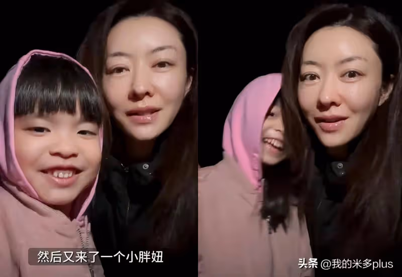 熊黛林一家雪山度假,雙胞胎女兒玩雪好興奮,郭可頌穿T恤很另類