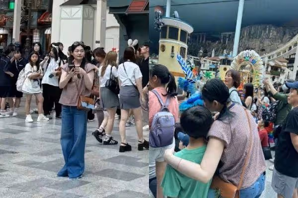 大S被目擊和具俊曄帶子女去韓國遊樂園 野生素顏照曝光!