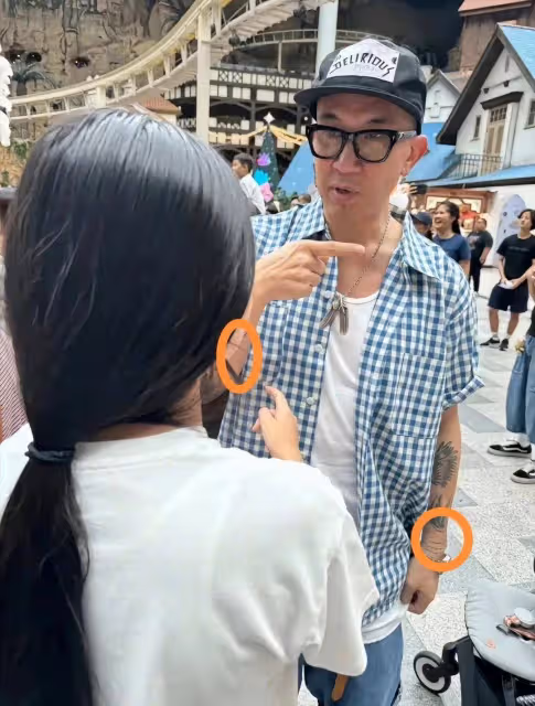 大S具俊曄帶兒女遊玩韓國被偶遇,一身行頭不到1萬,手鐲也是紋的