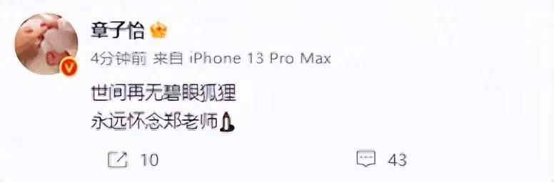 眾星悼念鄭佩佩!章子怡、周星馳、劉亦菲、李若彤、劉濤等發文緬懷