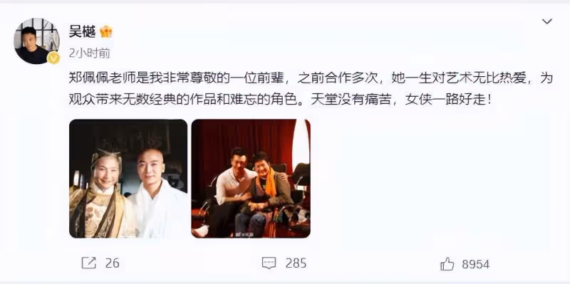 眾星悼念鄭佩佩!章子怡、周星馳、劉亦菲、李若彤、劉濤等發文緬懷