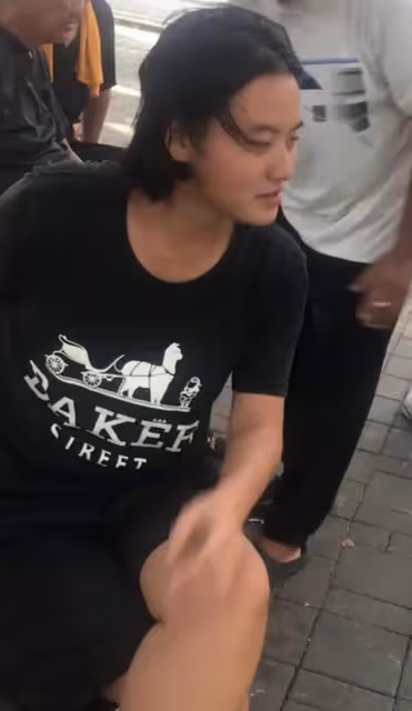 林靖恩在公園遭醉漢大伯騷擾,被圍著占便宜,喝酒抽菸精神失常