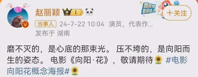 趙麗穎與馮小剛二搭！領銜主演電影《向陽花》，5部影視作品待播