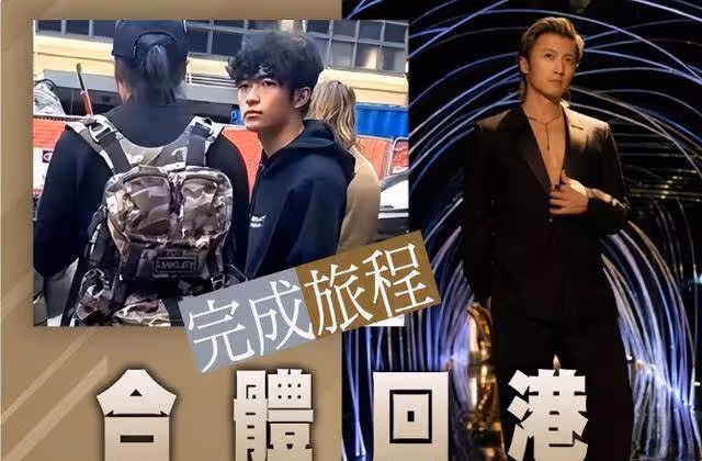 謝霆鋒帶長子返港,父子倆扮相似黑白雙俠,16歲Lucas身高引熱議