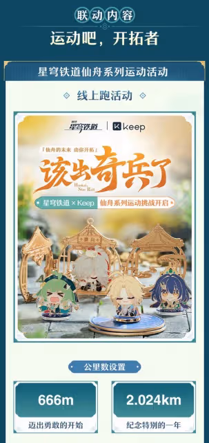 《崩壞:星穹鐵道》聯動Keep活動詳情