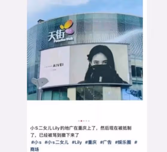 品牌方發文:終止和小S女兒的一切合作,對大家深表歉意