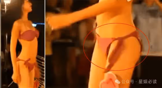 央視主持新秀馬凡舒,18歲穿泳裝走秀,泳褲突然滑落,意外走光