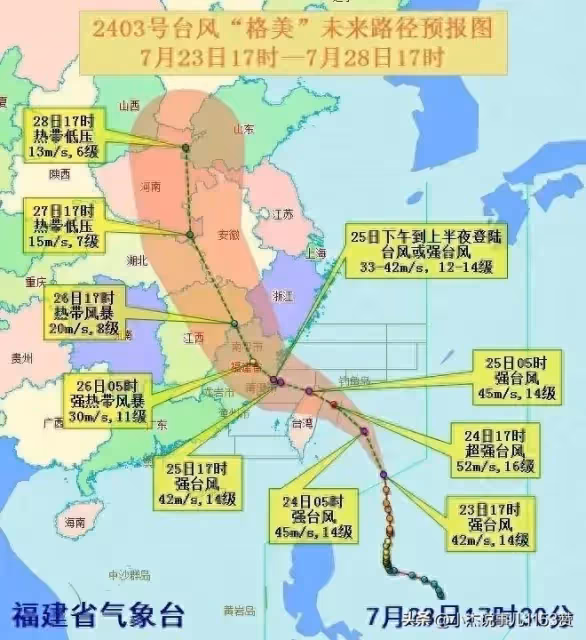 剛剛!颱風「格美」突然大拐彎!最新路徑直衝小日子,天氣預報!
