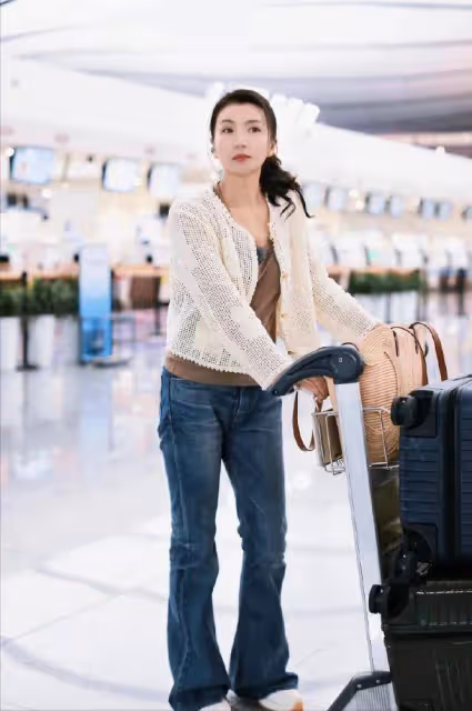 45歲陳好和37歲宋茜同框,穿掛脖背心外搭鏤空外套,依然是萬人迷