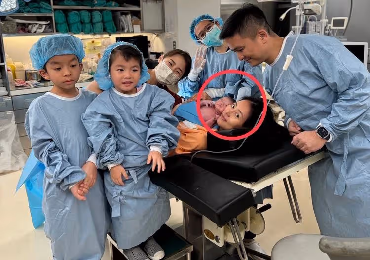 恭喜！劉香慈喜迎3女重3200克　雙兒陪產小兒子問：媽媽為什麼妹妹有血？
