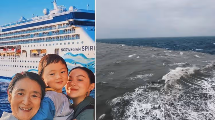 歐陽靖颱風天搭郵輪意外見識陰陽海！ 返家發現木地板被雨水泡壞了