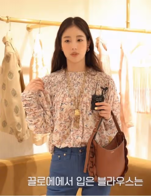 要不是撞衫齊恩世真沒get到江疏影的顏，同穿碎花裙，差距真大