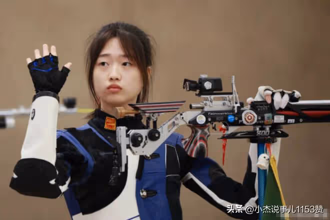 首金!巴黎奧運10米氣步槍混團:中國18歲女將黃雨婷衝擊開門紅!