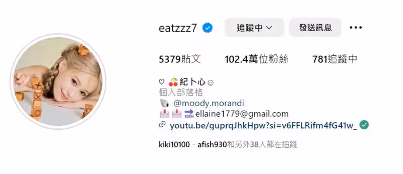 紀卜心被發現掉粉後突然狂漲　1小時內買粉回歸當百萬網紅「持續成長中」