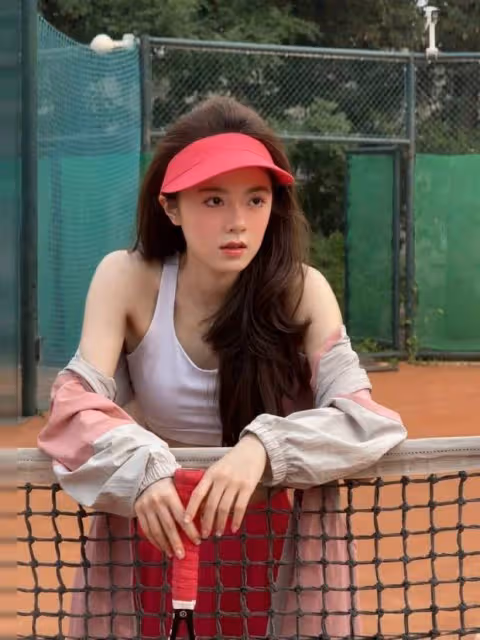 趙今麥網球造型曝光，運動風也能甜到心坎里，網友：活力少女本少女！