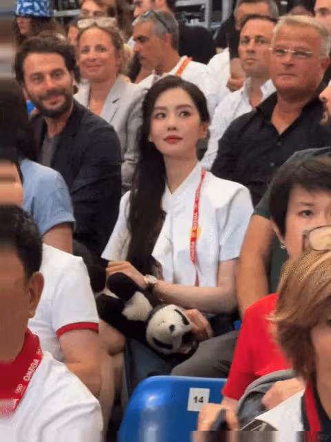 劉詩詩現身奧運賽場觀賽:新中式造型氣質溫婉,生圖也能抗!