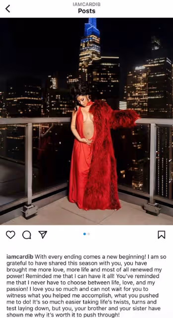 Cardi B官宣懷三胎！婚姻波折不斷，她究竟如何抉擇？