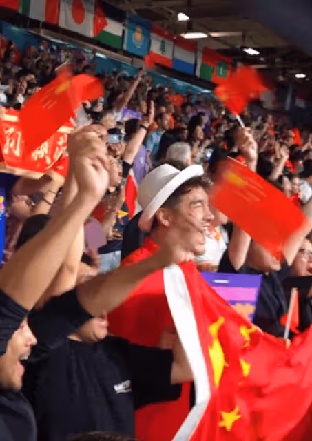 胡兵觀戰巴黎奧運桌球,激動喊話:期待孫穎莎陳夢金牌對決!