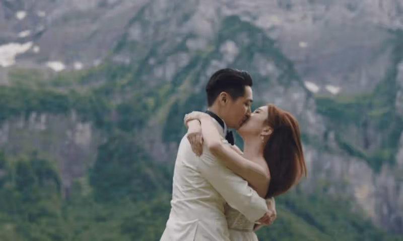 恭喜!前TVB小花瑞士舉行浪漫婚禮!與老公多次親吻!自爆素顏妝後差好大