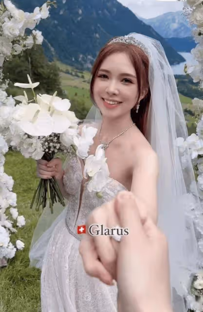 恭喜!前TVB小花瑞士舉行浪漫婚禮!與老公多次親吻!自爆素顏妝後差好大