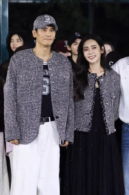 秋瓷炫夫婦情侶裝亮相秀場,與王琳同框驚喜連連,這畫面太美了!