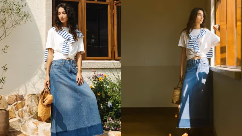 Levi’s單寧裙裝俏麗又百搭　這件根本「行走的修圖神器」