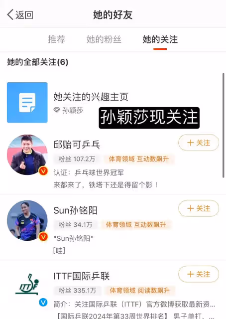 孫穎莎取關早田希娜:賽場下的選擇,同樣彰顯立場!