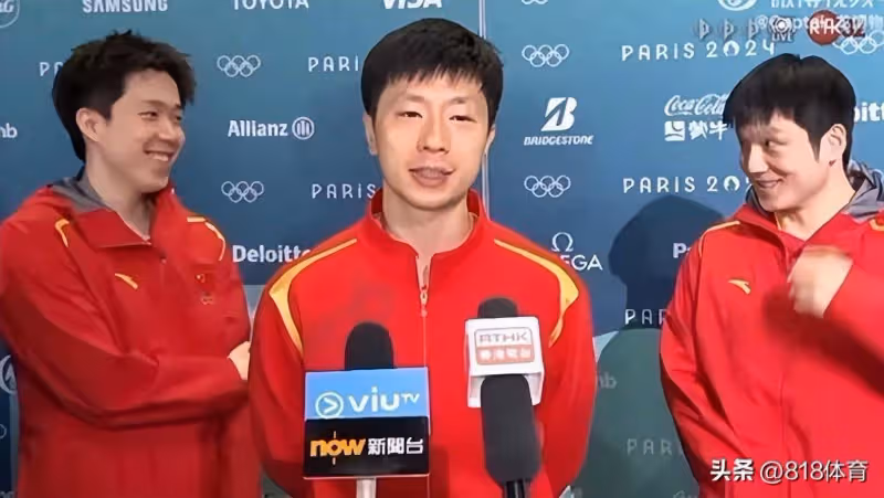 王楚欽談躲馬龍身後傻樂:亞運我們就有默契,我倆往後一站龍哥往前