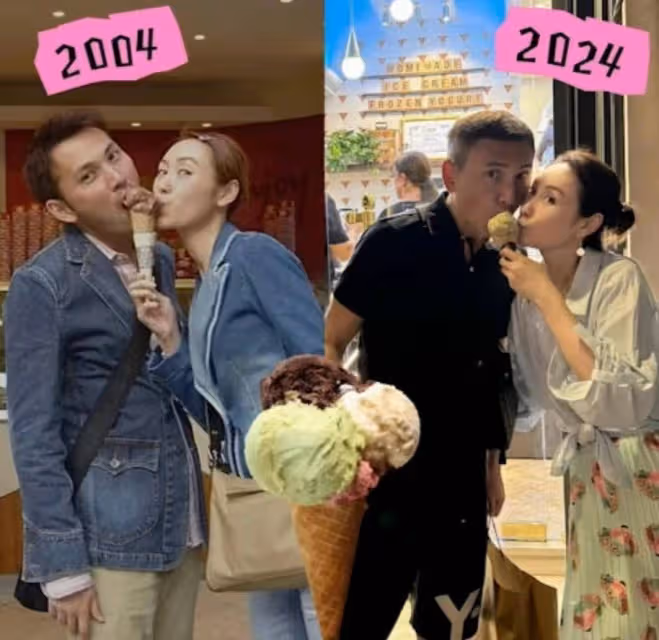 高調放閃!郭可盈林文龍再現20年前甜蜜畫面,曾攜手走過婚姻危機