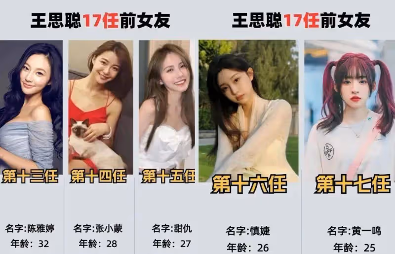王思聰喜當爹!細數他的17任女友,怎麼越找越年輕了?