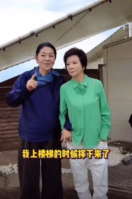 65歲倪萍突發意外!上樓時候把腿給摔骨折了
