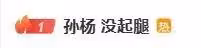 "孫楊 沒起腿"登頂微博熱搜 小組第一拿得毫不費力!