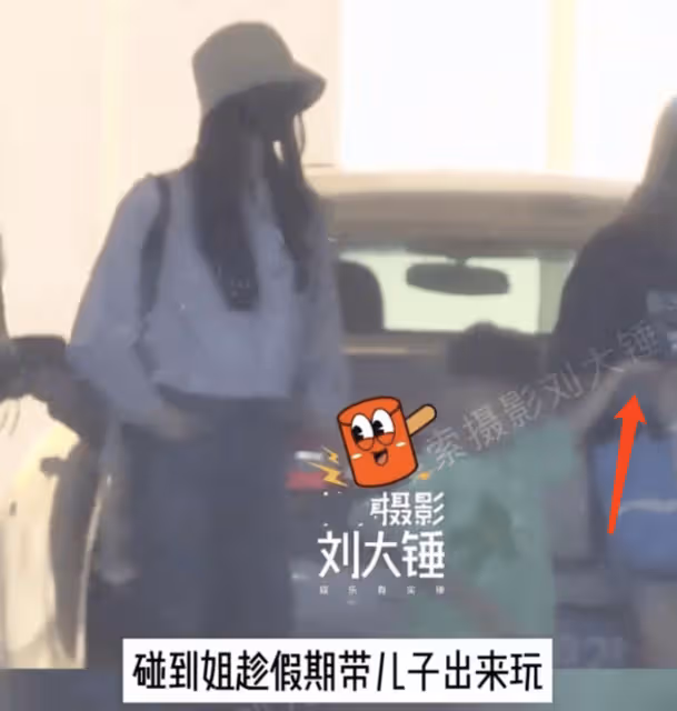 劉詩詩帶兒子逛街,與吳奇隆輪流帶娃,5歲步步蹦蹦跳跳個頭好高