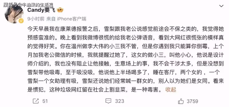 王思聰前女友吸毒當小三,與人夫徹夜狂歡,閃閃親爹另有其人?