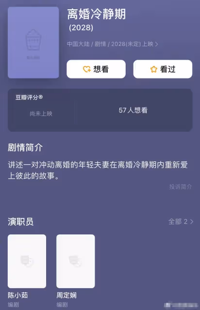 《離婚冷靜期》電影蓄勢待發,2025年上映引期待:衝動離婚後的愛情重生?