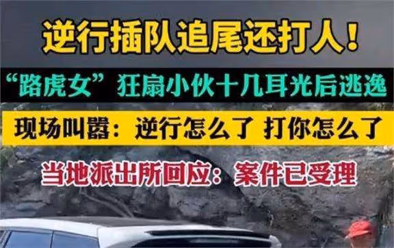 青島路虎女逆行,暴打退伍軍人後逃逸!身份被扒,官方通報!