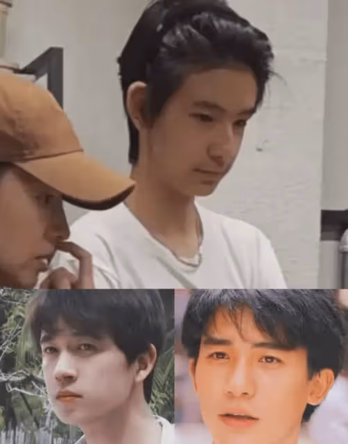 董潔攜子上班,15歲身高1米8,可惜不像爸媽,眉眼深邃和年輕的梁朝偉如出一轍