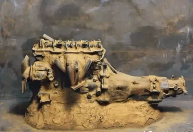 他畫發動機,橫的賣198萬豎的1897萬,放大專家稱這後根本不是畫