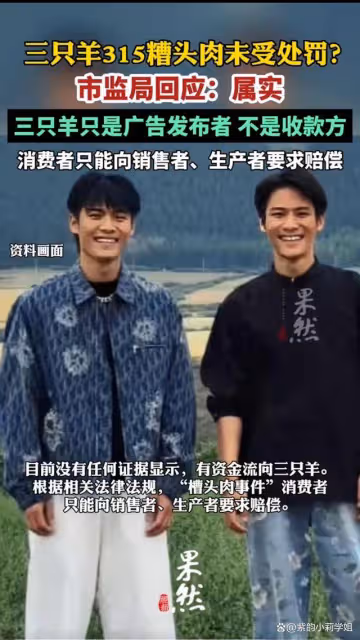 合肥回應三隻羊315糟頭肉未受處罰，真相揭秘！